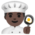 man cook, dark skin tone